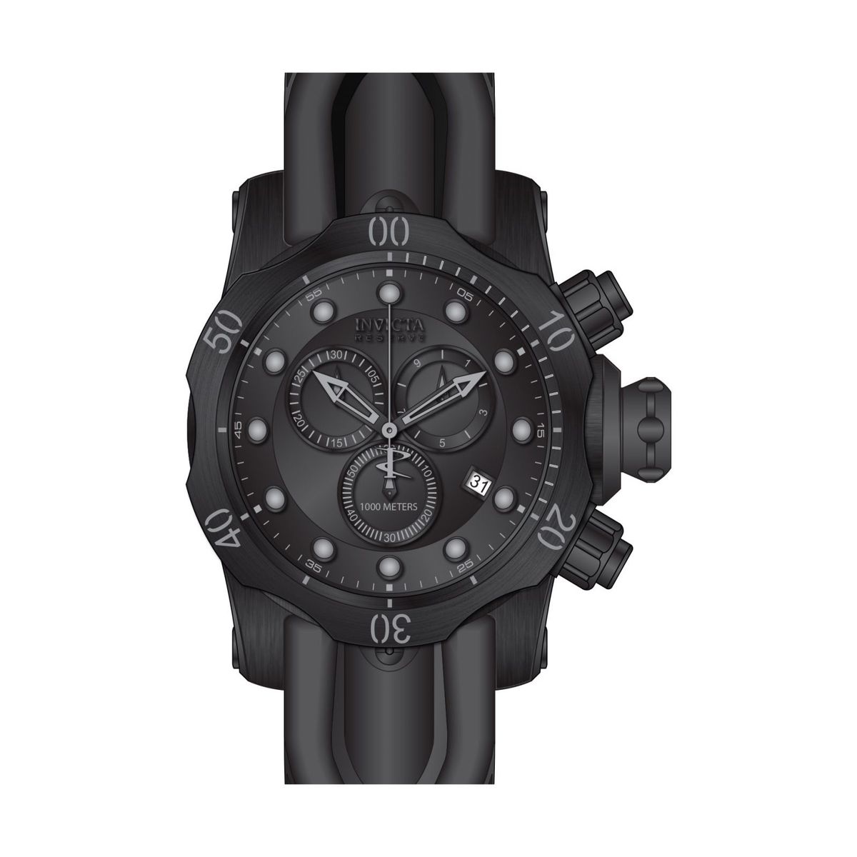 INVICTA - Reloj Invicta Hombre Reserve 6051 Acero Inoxidable Negro