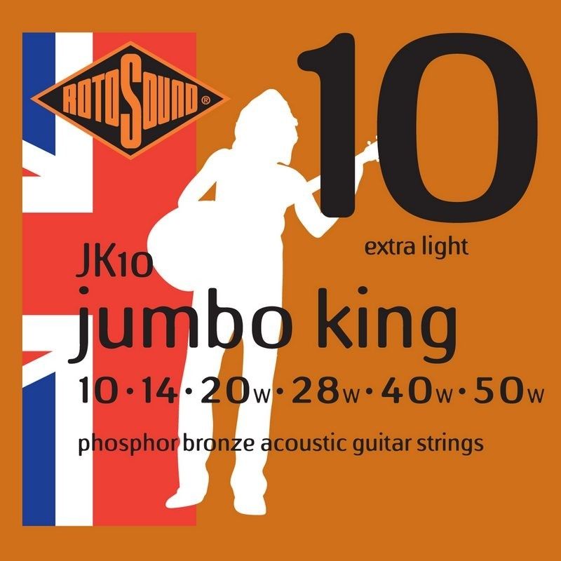ROTOSOUND - Set para guitarra electroacústica JK10 (Jumbo King)