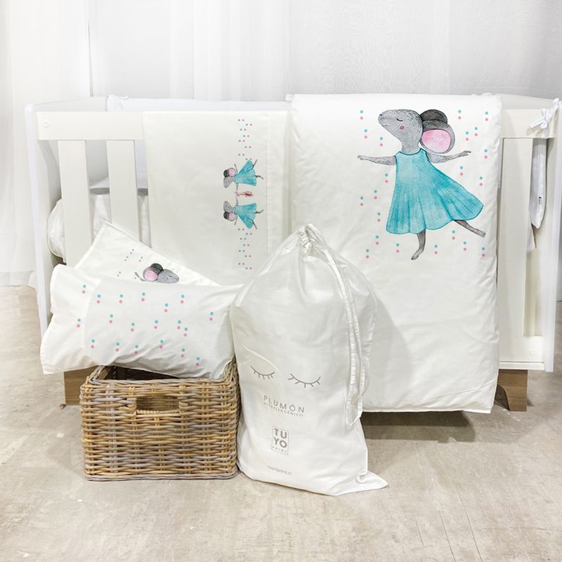 TUYO PRINT - Set Cuna Pack and Play Ratona - Tuyo Print