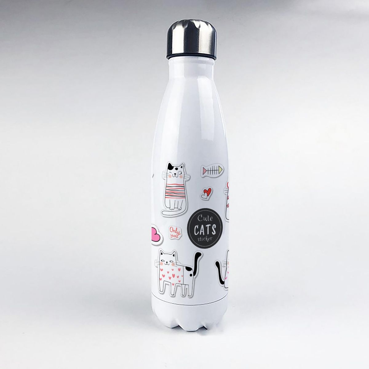 GENERICO - Botella térmica Bowling Anhiz 600ml Gatitos