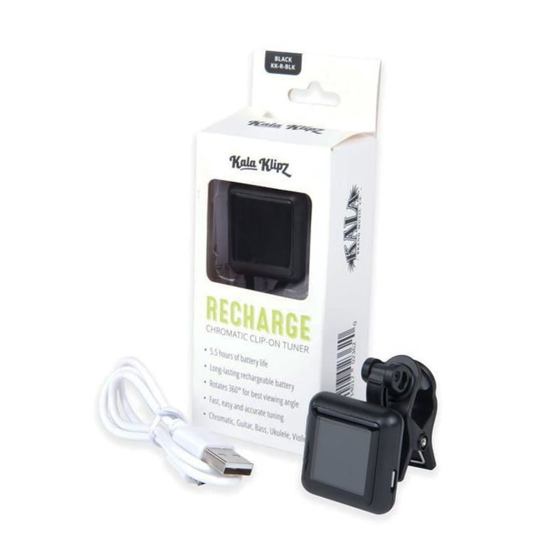 KALA - Afinador Recargable Kala Klipz. KK-R-BLK