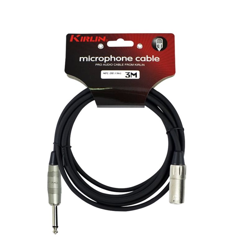 KIRLIN - Cable Micrófono Kirlin Xlr (M)- Plug 3M Mpc-281Pn-3 KIRLIN