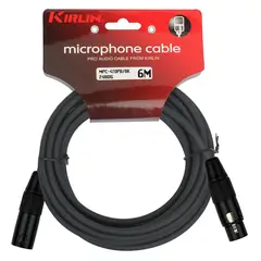 KIRLIN - Cable Micrófono Negro 6Mts Mpc-470Pb-6