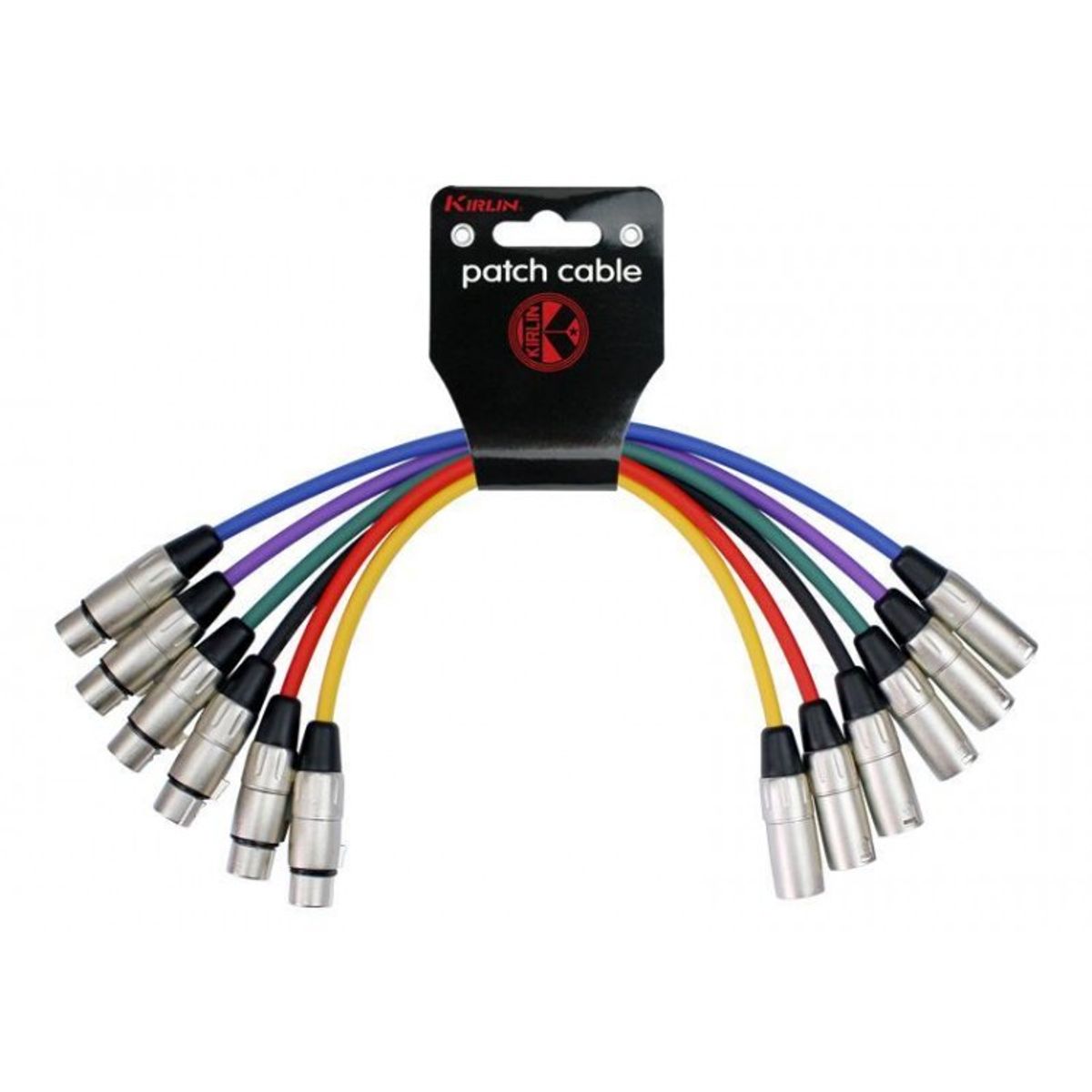KIRLIN - Juego 6 Cables Microfono 0,6M Xlr Macho-Hembra Mp6-480-0.6M