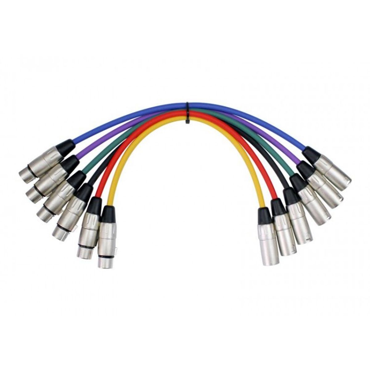 KIRLIN - Juego 6 Cables Microfono 0,6M Xlr Macho-Hembra Mp6-480-0.6M
