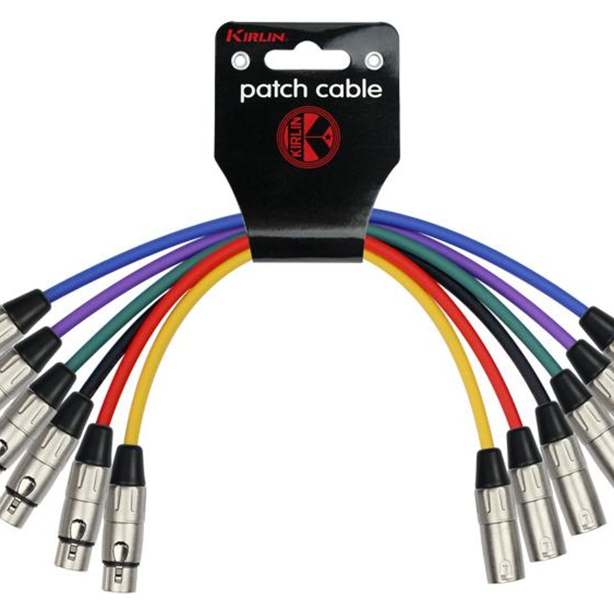 KIRLIN - Juego 6 Cables Microfono 0,3M Xlr Macho-Hembra Mp6-480-0.3M