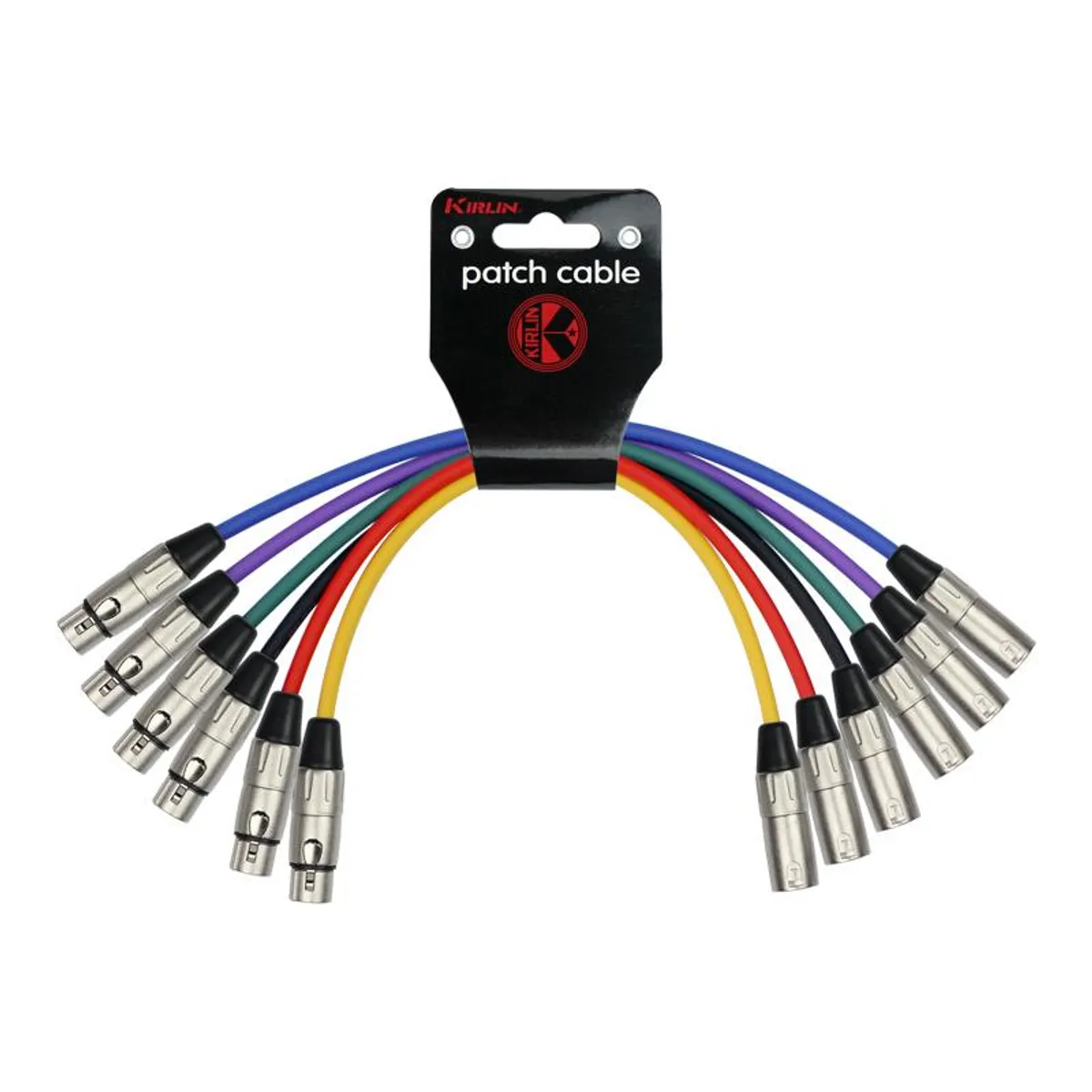 KIRLIN - Juego 6 Cables Microfono 0,3M Xlr Macho-Hembra Mp6-480-0.3M