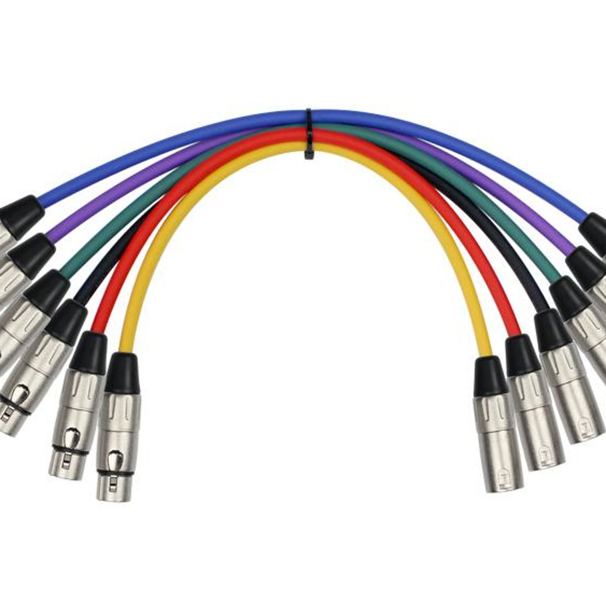 KIRLIN - Juego 6 Cables Microfono 0,3M Xlr Macho-Hembra Mp6-480-0.3M