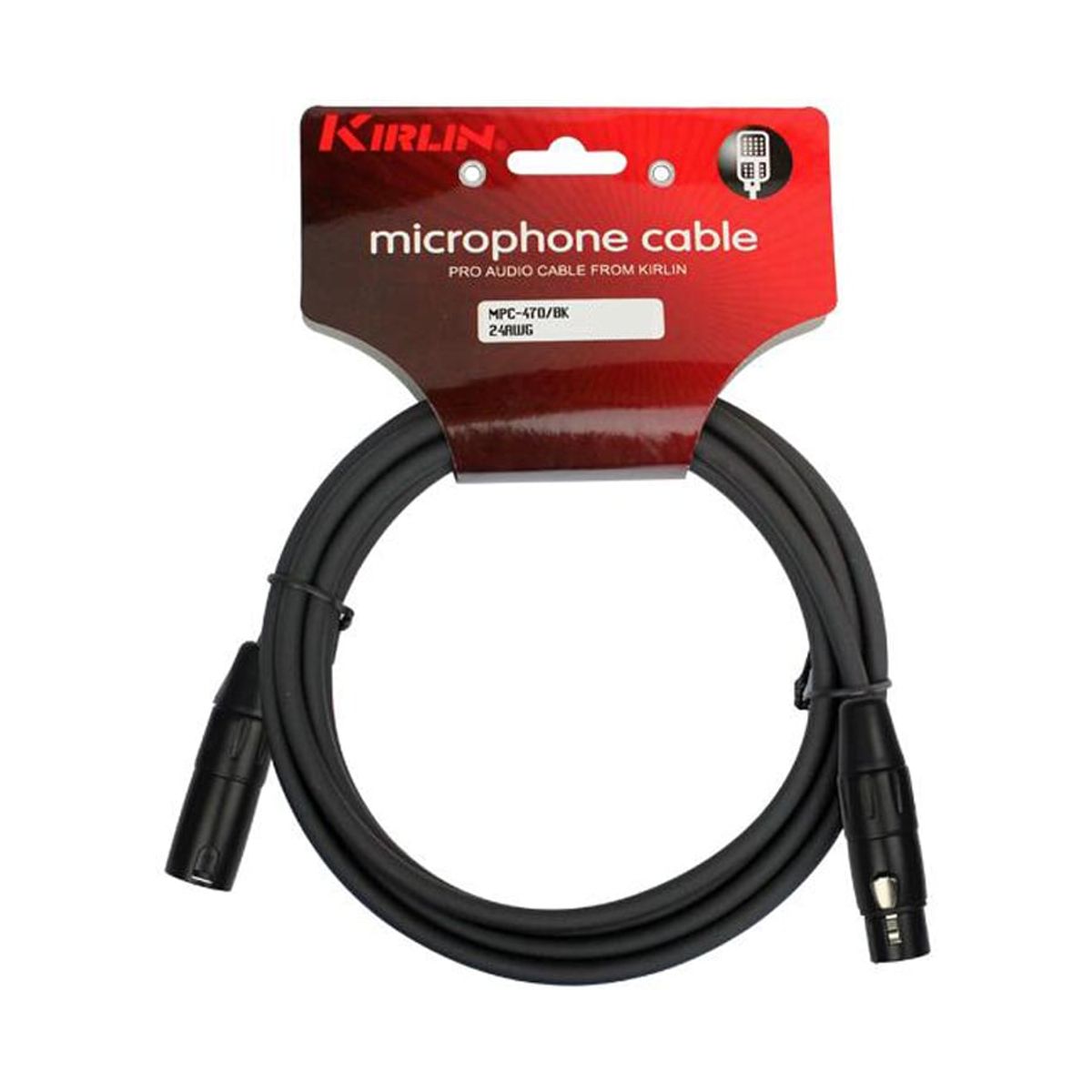 KIRLIN - Cable Para Micrófono Kirlin Negro 10Mts Mpc-470Pb-10