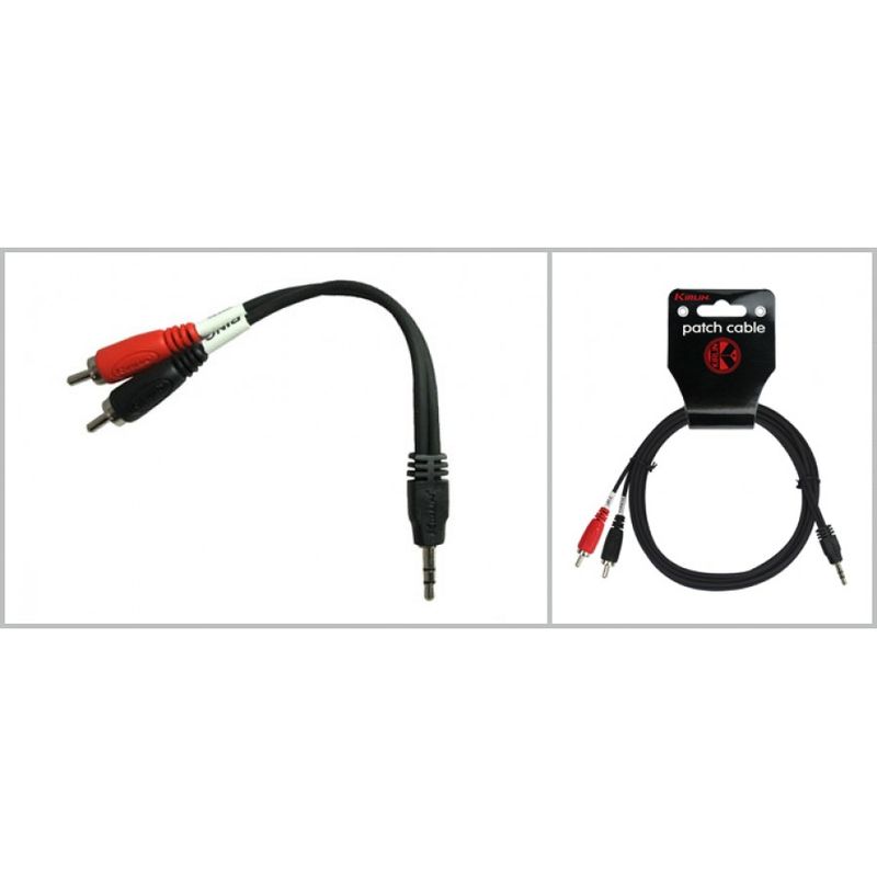 KIRLIN - Cable Y Miniplug-2Rca 1.5M Ye-364-1.5M KIRLIN