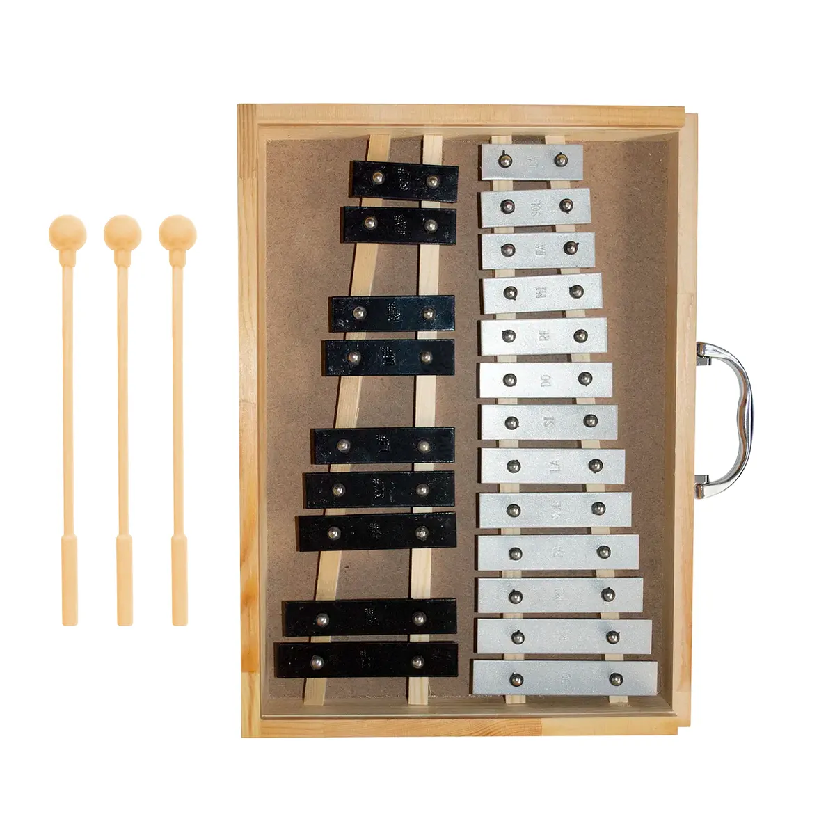 ALLEGRO - Metalófono Cromático 22 Tonos Caja Madera All22Ag