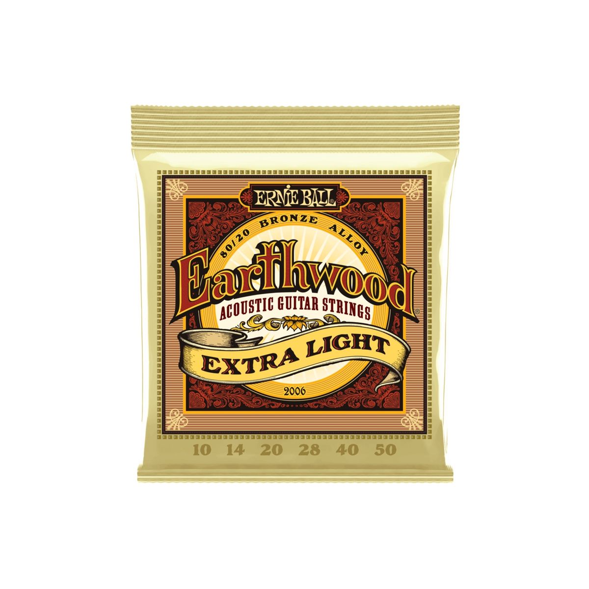 ERNIE BALL - Set Ernie Ball para Guitarra Acústica Earthwood Bronce 10–50