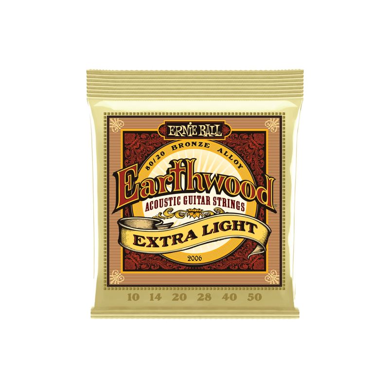 ERNIE BALL - Set Ernie Ball para Guitarra Acústica Earthwood Bronce 10–50