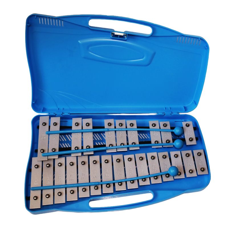ALLEGRO - Metalófono Cromático 25 Tonos Azul All25W +  Baqueta Adicional
