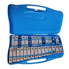 ALLEGRO - Metalófono Cromático 25 Tonos Azul All25W + Baqueta Adicional