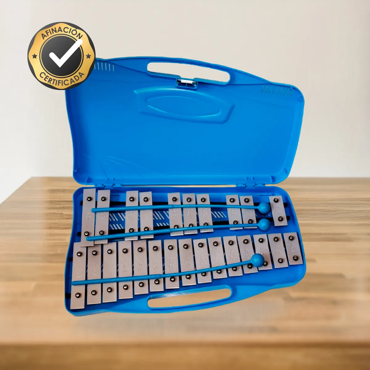 ALLEGRO - Metalófono Cromático 25 Tonos Azul All25W +Baqueta Adicional