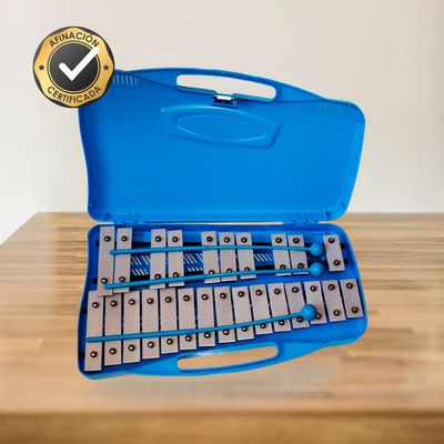 Imagen 2 del producto Metalófono Cromático 25 Tonos Azul All25W +Baqueta Adicional