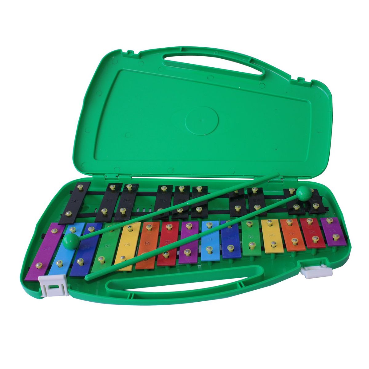 ALLEGRO - Metalófono Cromático De 25 Tonos Verde + Baqueta Adicional