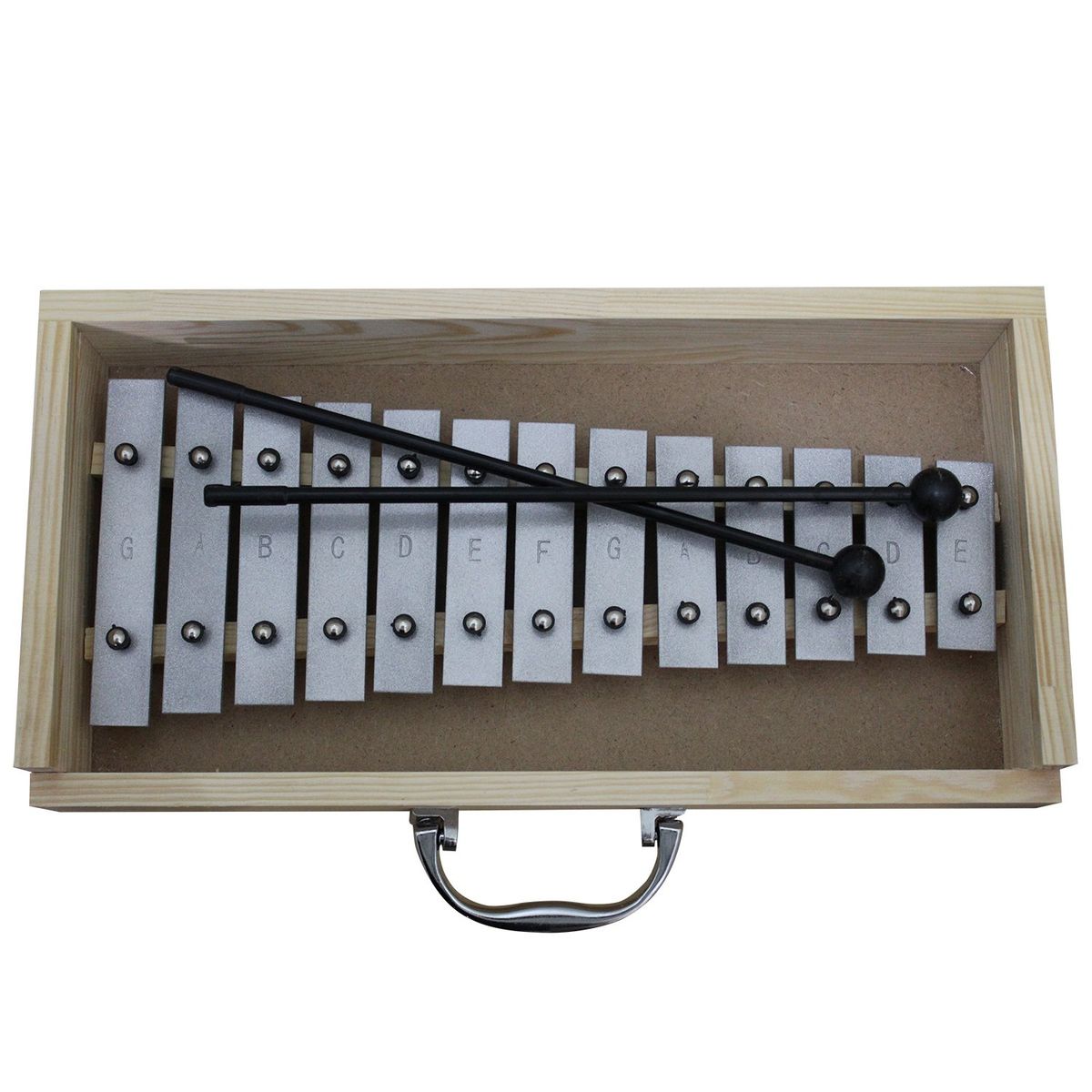 ALLEGRO - Metalófono Diatónico 13 Tonos Aluminio Caja Madera All13Ag