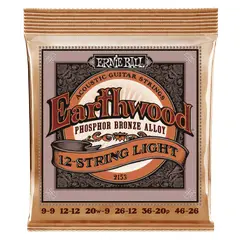 ERNIE BALL - Set de cuerdas para Guitarra 12 cuerdas Earthwood Bronze 10–52
