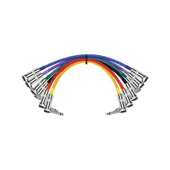 KIRLIN - Pack 6 Cables Plug-Plug Angulo Colores 0.3 Mts Ipv6-243