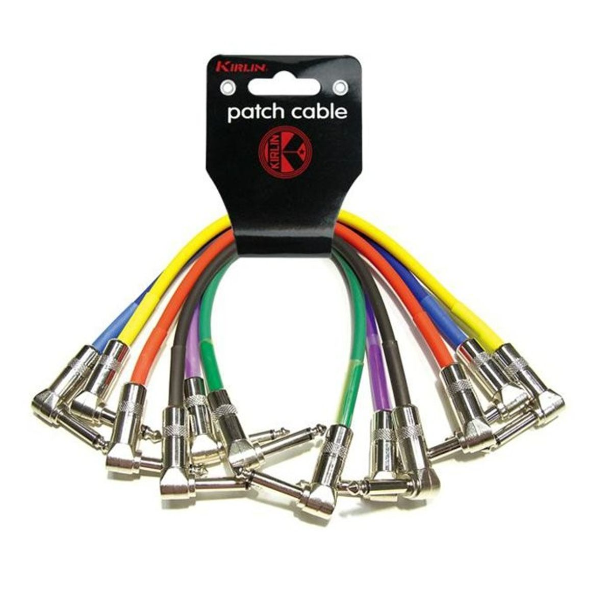 KIRLIN - Pack 6 Cables Plug-Plug Angulo Colores 0.3 Mts Ipv6-243