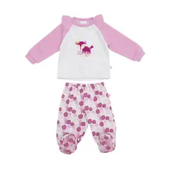 PILLIN - Pijama 2 Pcs Bebé Niña Gris Claro