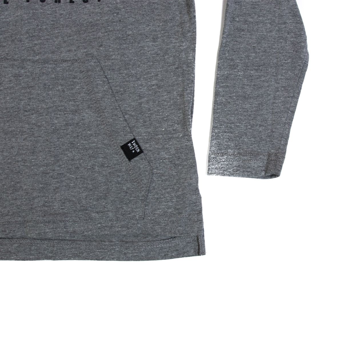 PILLIN - Polera Manga Larga Niño Gris Oscuro Pillin PILLIN