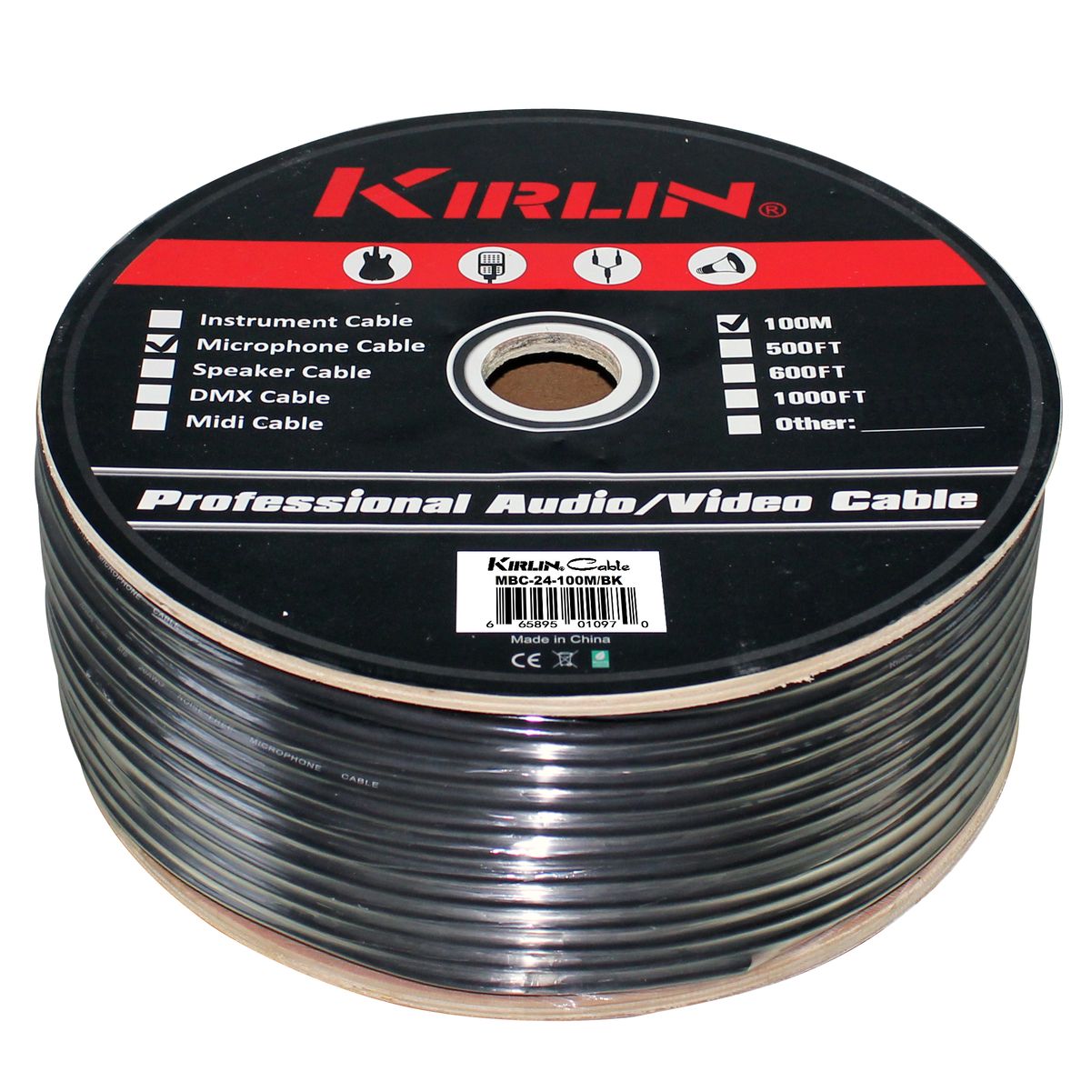 KIRLIN - Rollo Cable Micrófono Kirlin Mbc-24 (100 Mts)