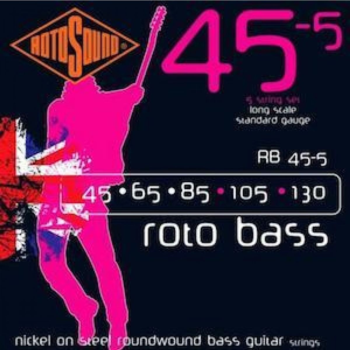 ROTOSOUND - Set Bajo Eléctrico Roto Bass 5 45-130 Rb45-5