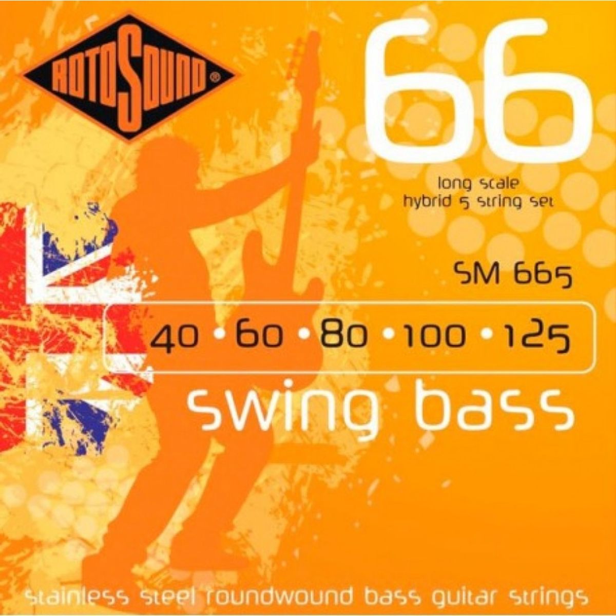 ROTOSOUND - Set Bajo Eléctrico Swing Bass 5 40-125 Sm665