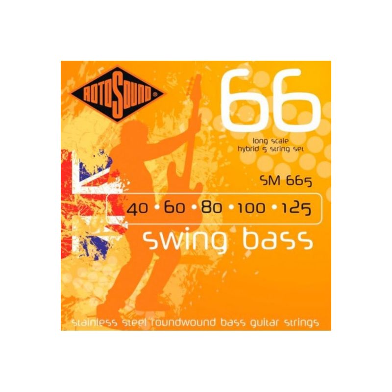 ROTOSOUND - Set Bajo Eléctrico Swing Bass 5 40-125 Sm665