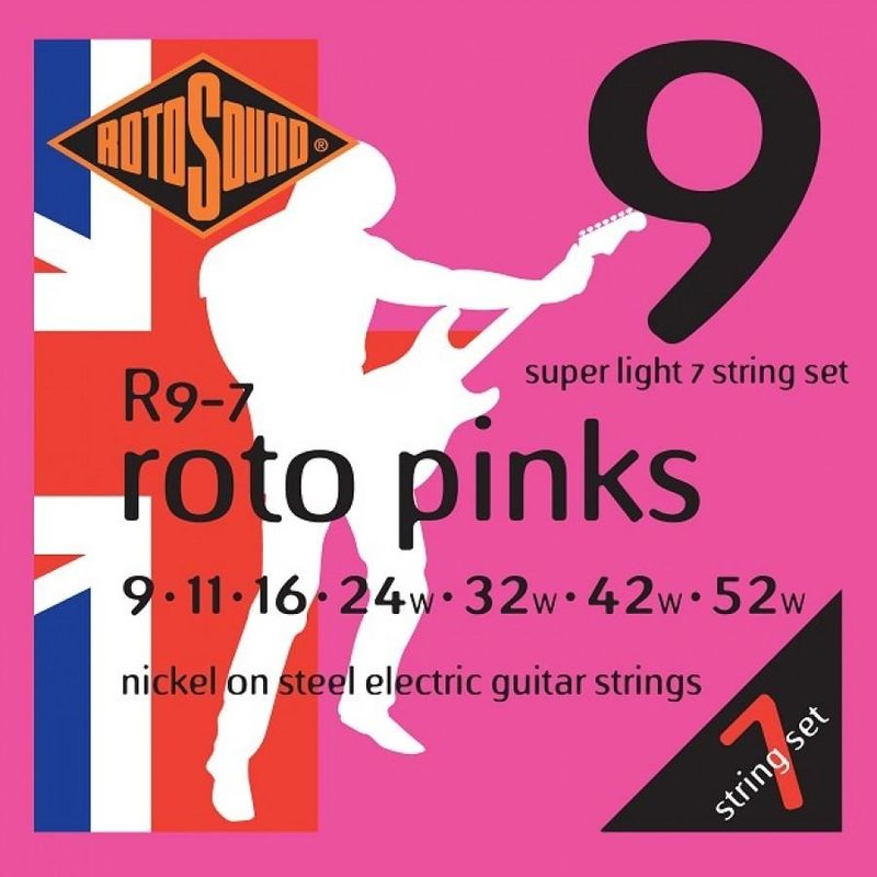 ROTOSOUND - Set 7 Cuerdas Guitarra Eléctrica R9-7 Rotosound
