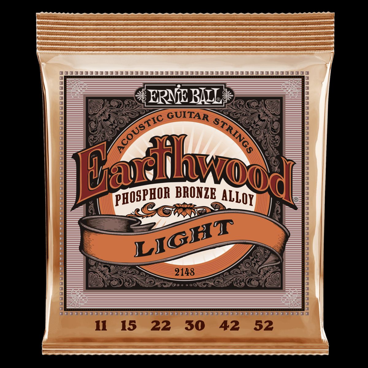 ERNIE BALL - Set de Cuerdas Ernie Ball para Guitarra Acústica Earthwood Bronce 11 – 52