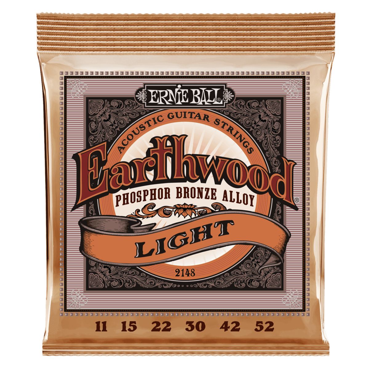 ERNIE BALL - Set de Cuerdas Ernie Ball para Guitarra Acústica Earthwood Bronce 11 – 52