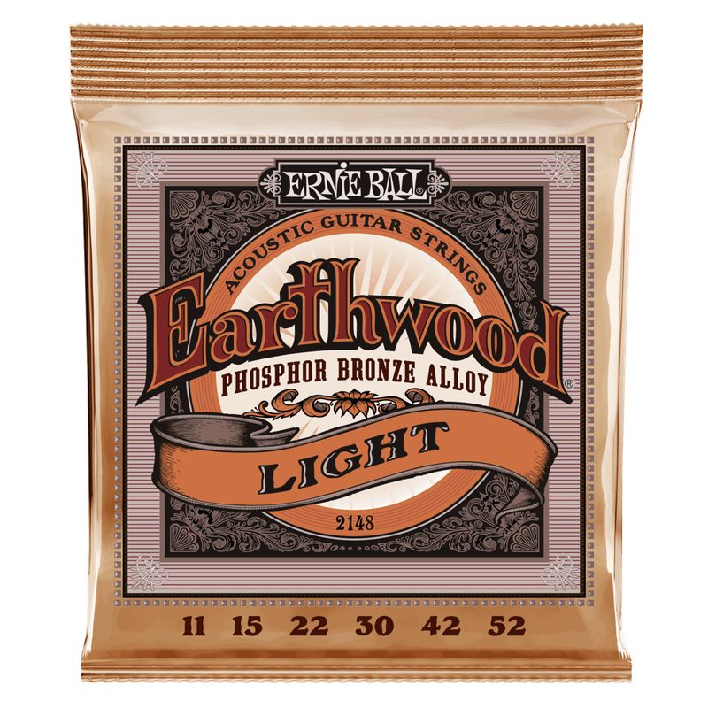 ERNIE BALL - Set de Cuerdas Ernie Ball para Guitarra Acústica Earthwood Bronce 11 – 52