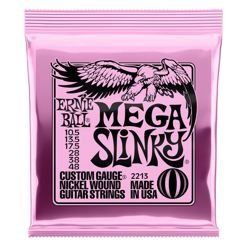 ERNIE BALL - CUERDAS DE GUITARRA ELÉCTRICA MEGA SLINKY NICKEL WOUND - CALIBRE 10.5-48 ERNIE BALL