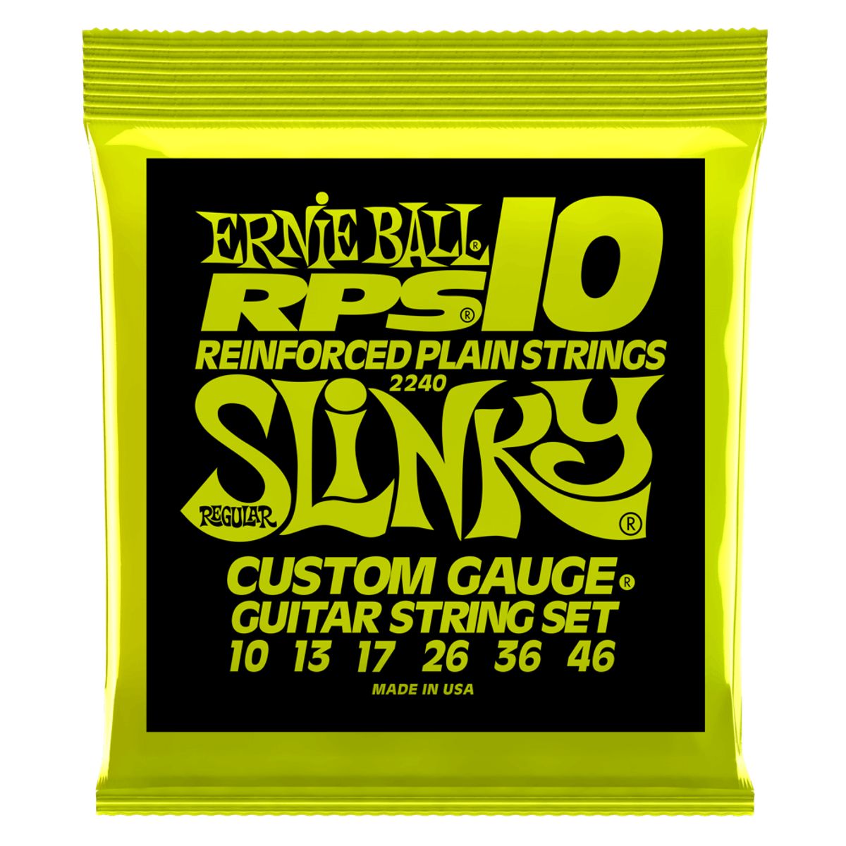 ERNIE BALL - Set de cuerdas Ernie Ball Regular Slinky Rps 10 – 46