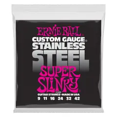 ERNIE BALL - Set de cuerdas Ernie Ball Super Slinky Inoxidable 9 – 42