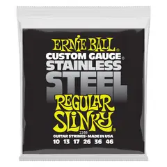 ERNIE BALL - SET DE CUERDAS REGULAR SLINKY INOXIDABLE 10 – 46