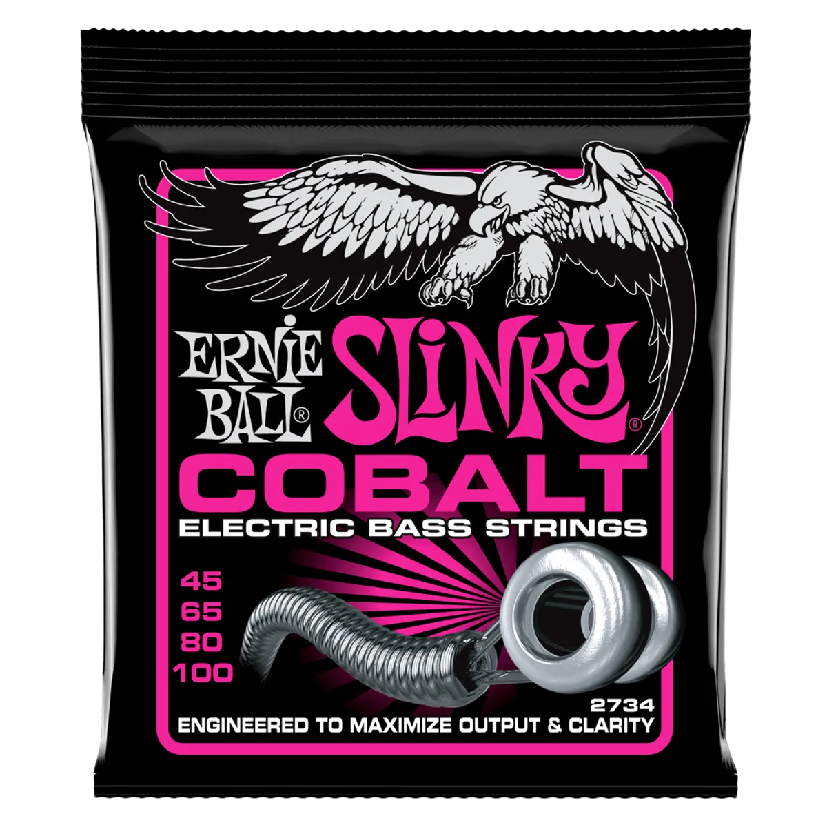 ERNIE BALL - SET DE CUERDAS PARA BAJO ERNIE  BALL SUPER SLINKY COBALT 45 - 100