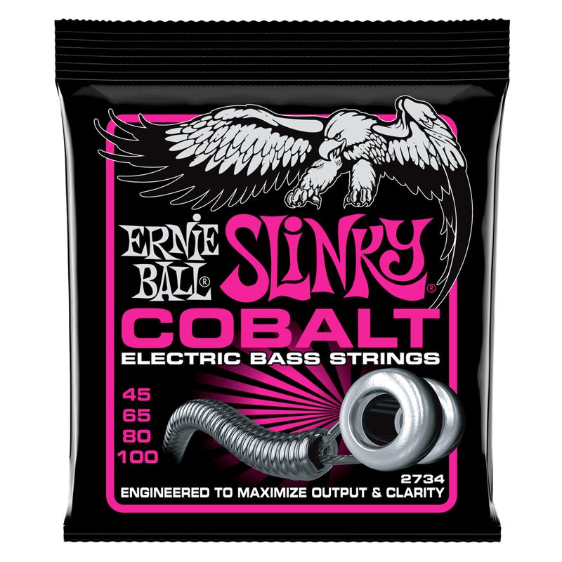 ERNIE BALL - SET DE CUERDAS PARA BAJO ERNIE  BALL SUPER SLINKY COBALT 45 - 100