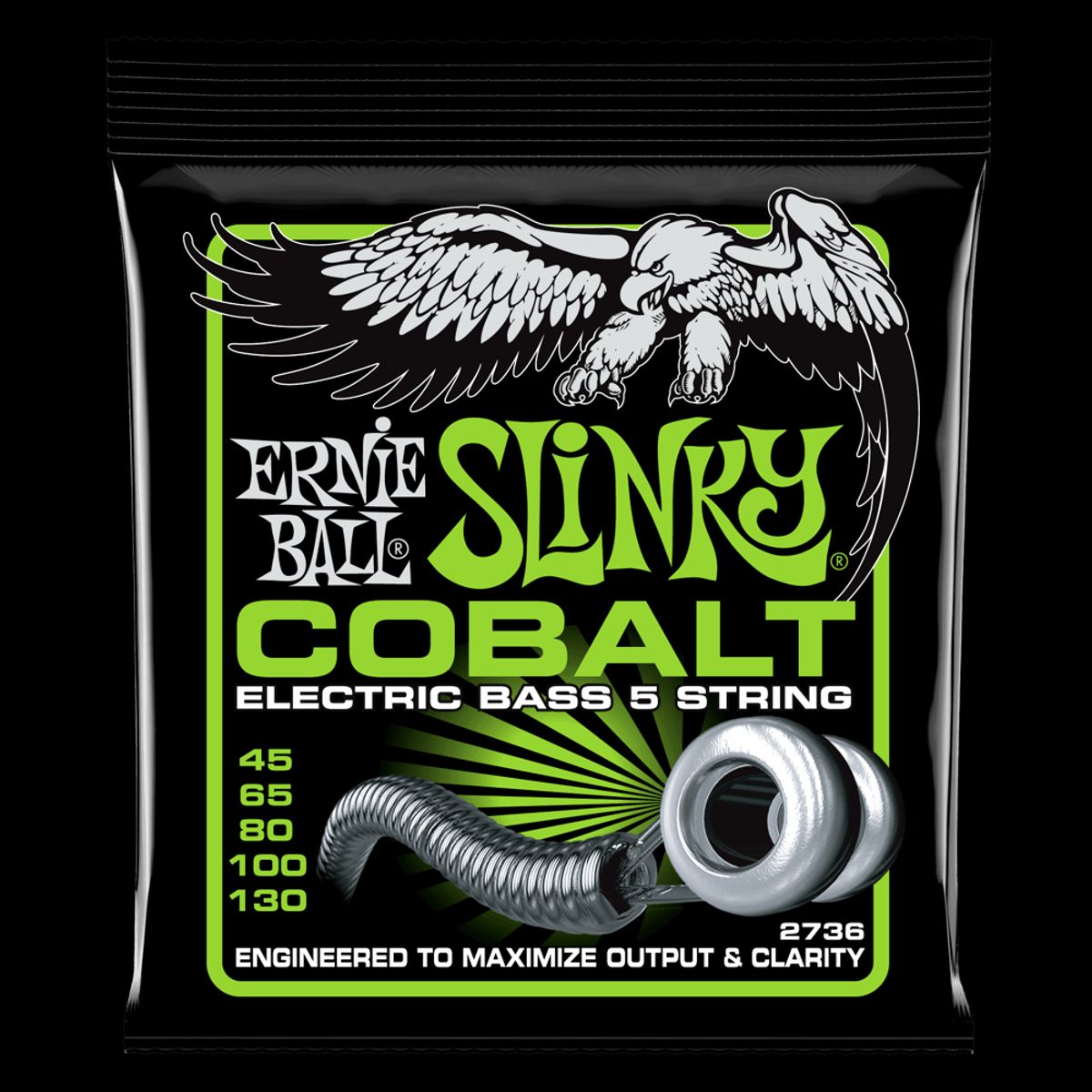 ERNIE BALL - SET DE 5 CUERDAS PARA BAJO ERNIE  BALL SLINKY COBALT 45 - 130