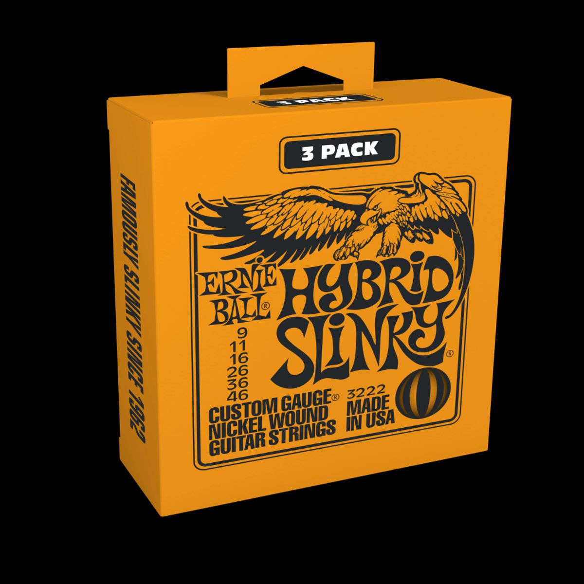 ERNIE BALL - Pack de 3 set de cuerdas Ernie Ball Hybrid Slinky Nickel 9 - 46