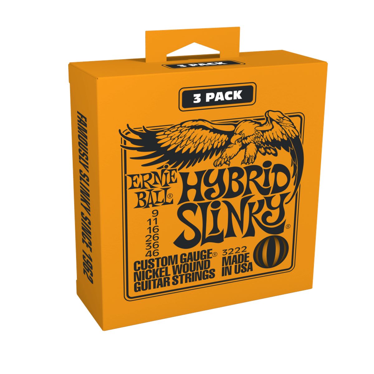 ERNIE BALL - Pack de 3 set de cuerdas Ernie Ball Hybrid Slinky Nickel 9 - 46
