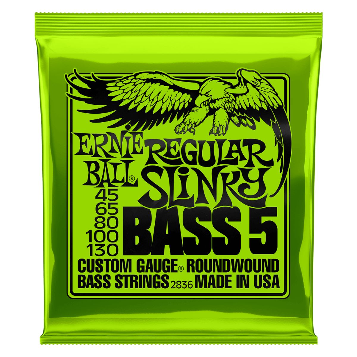 ERNIE BALL - SET DE 5 CUERDAS PARA BAJO ERNIE  BALL REGULAR SLINKY NICKEL 45 - 130