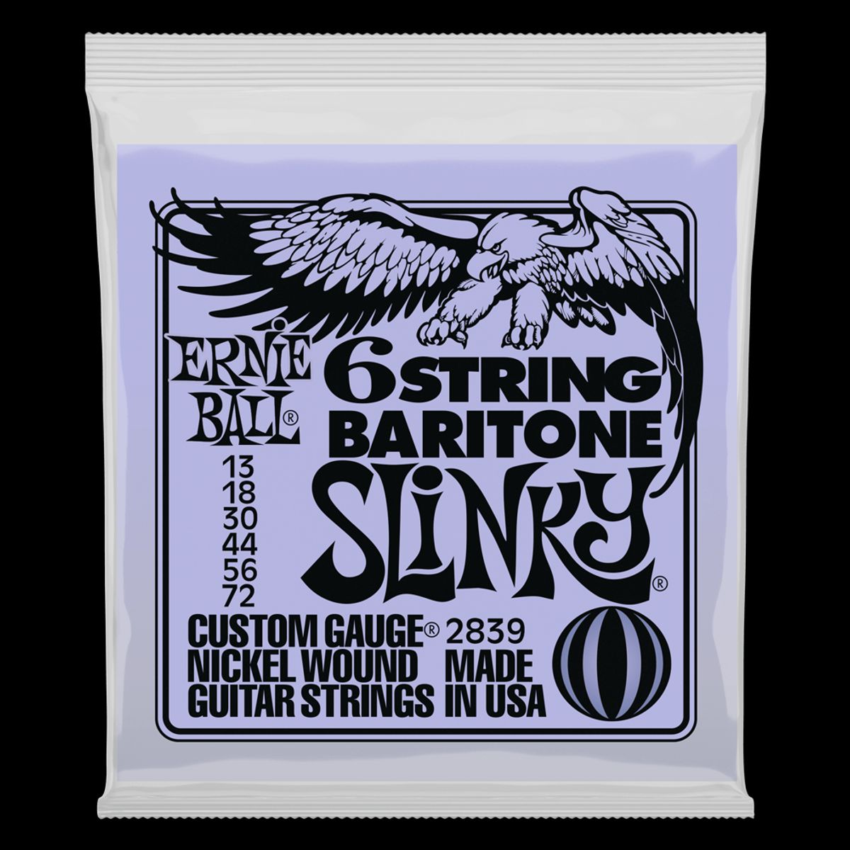 ERNIE BALL - Set de cuerdas Ernie Ball guitarra barítono 5/8 Slinky 13-72