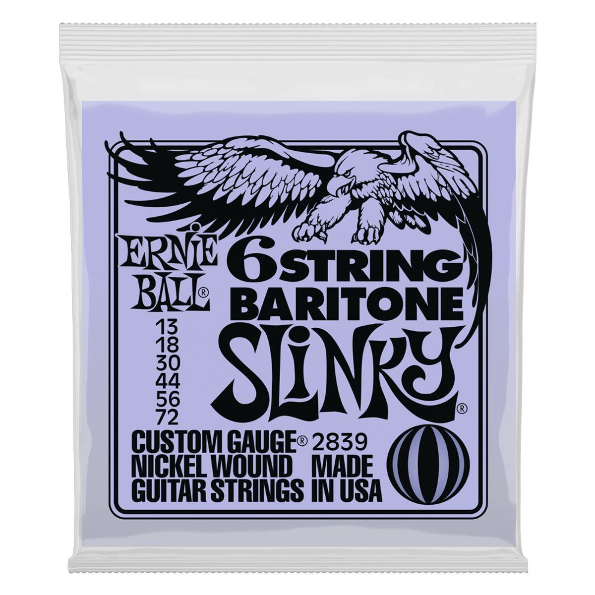 ERNIE BALL - Set de cuerdas Ernie Ball guitarra barítono 5/8 Slinky 13-72