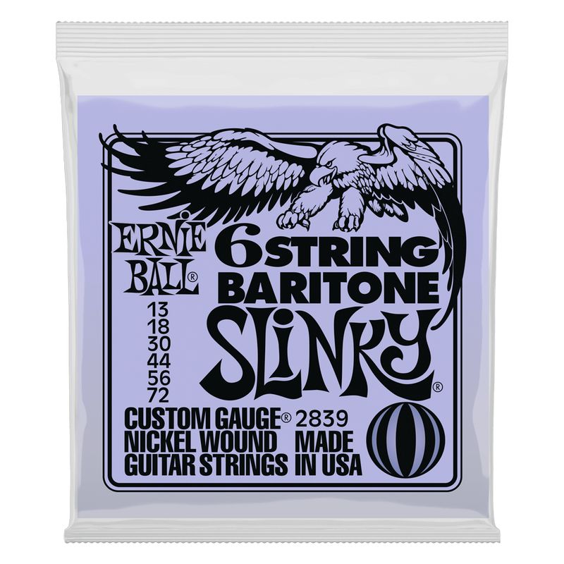 ERNIE BALL - Set de cuerdas Ernie Ball guitarra barítono 5/8 Slinky 13-72