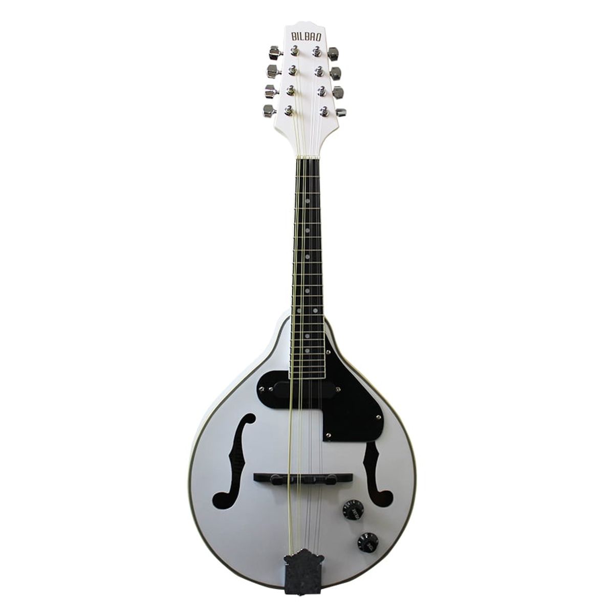 BILBAO - Mandolina Electroacústica Blanca Bilbao M30T-Wh